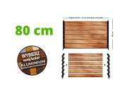Żaluzje tarasowe ALUMINIOWE DREWNOPODOBNE + uchwyty (kolory do wyboru) | długość desek 80 cm